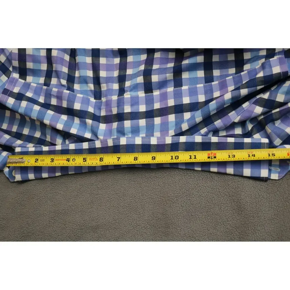 BANANA REPUBLIC Dress shirt Mens Small Plaid Blue Purple Cotton Career Office